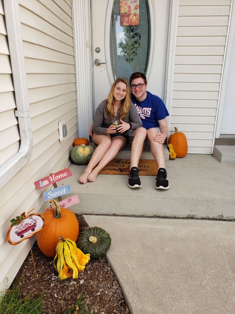 Alex came up to Toledo and we decorated the apartment for fall.