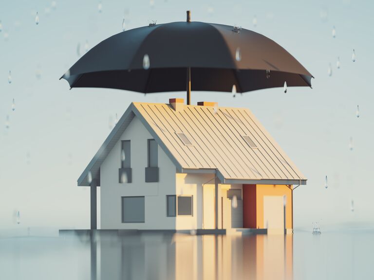 Home protected by flood insurance