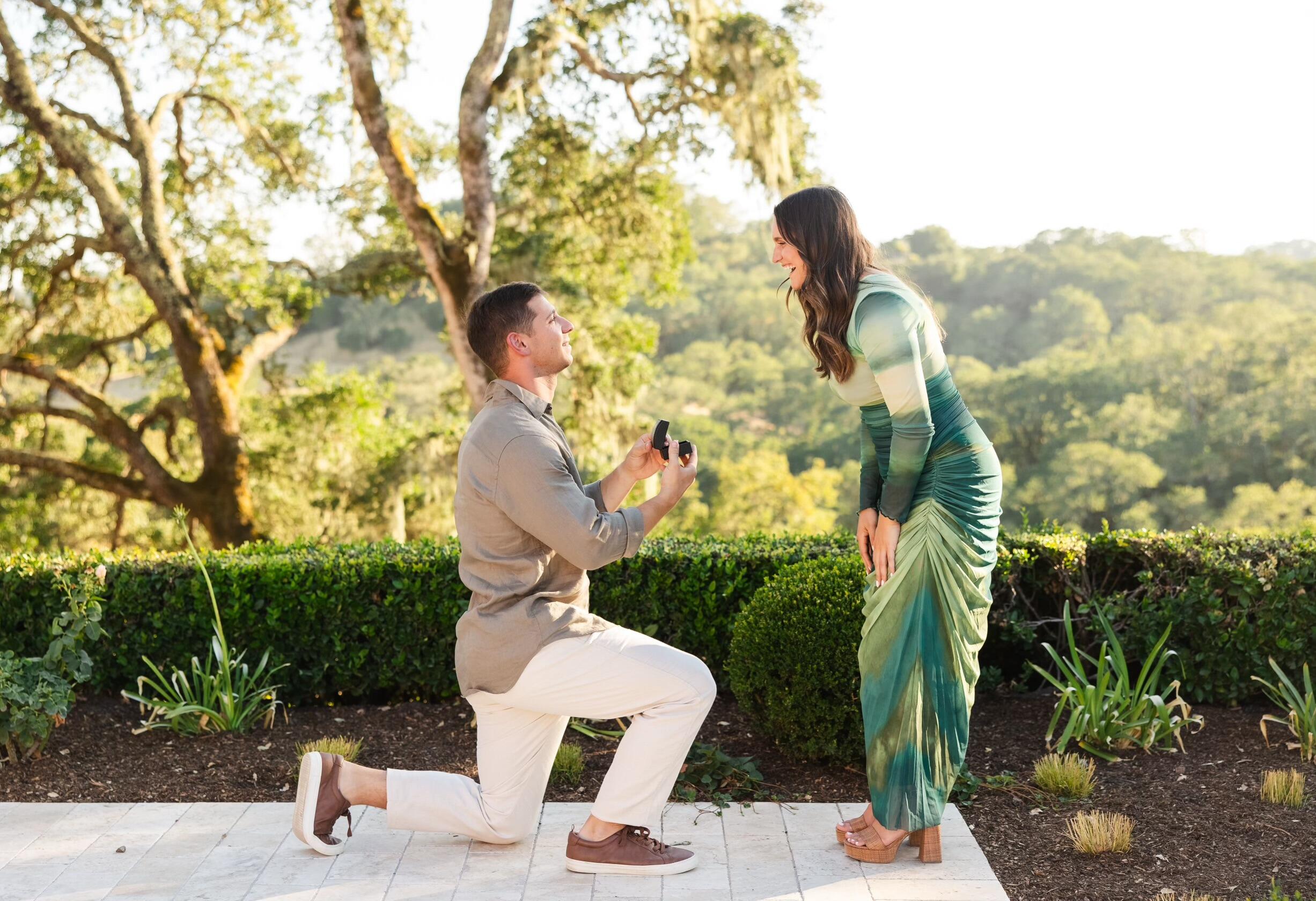 & got engaged there the next day! Ryan set up a beautiful trip to the Jordan Winery. It was a perfect proposal