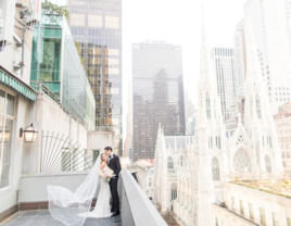 Bride and groom at 3 West Club New York wedding venue