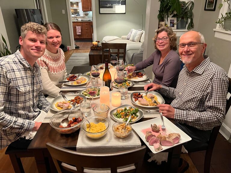 One of several dinners cooked by Chef Evan.