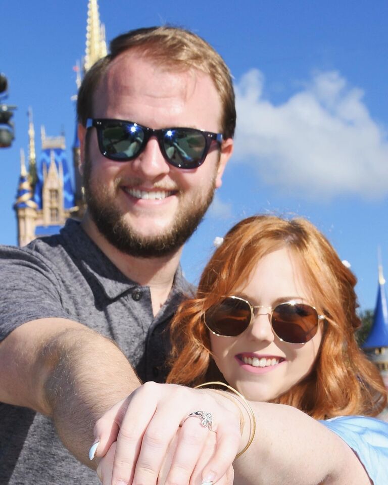 At Wine Bar George in Disney Springs, Jess said yes!