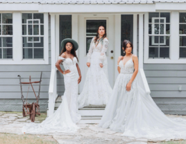 Brides wearing different dresses from Signature Bridal Salon in Austin, Texas