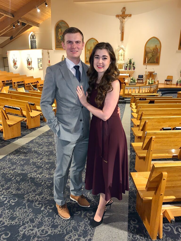Matthew and Emily once again at church...this time attending Easter Vigil Mass. Our Faith is very important to us!