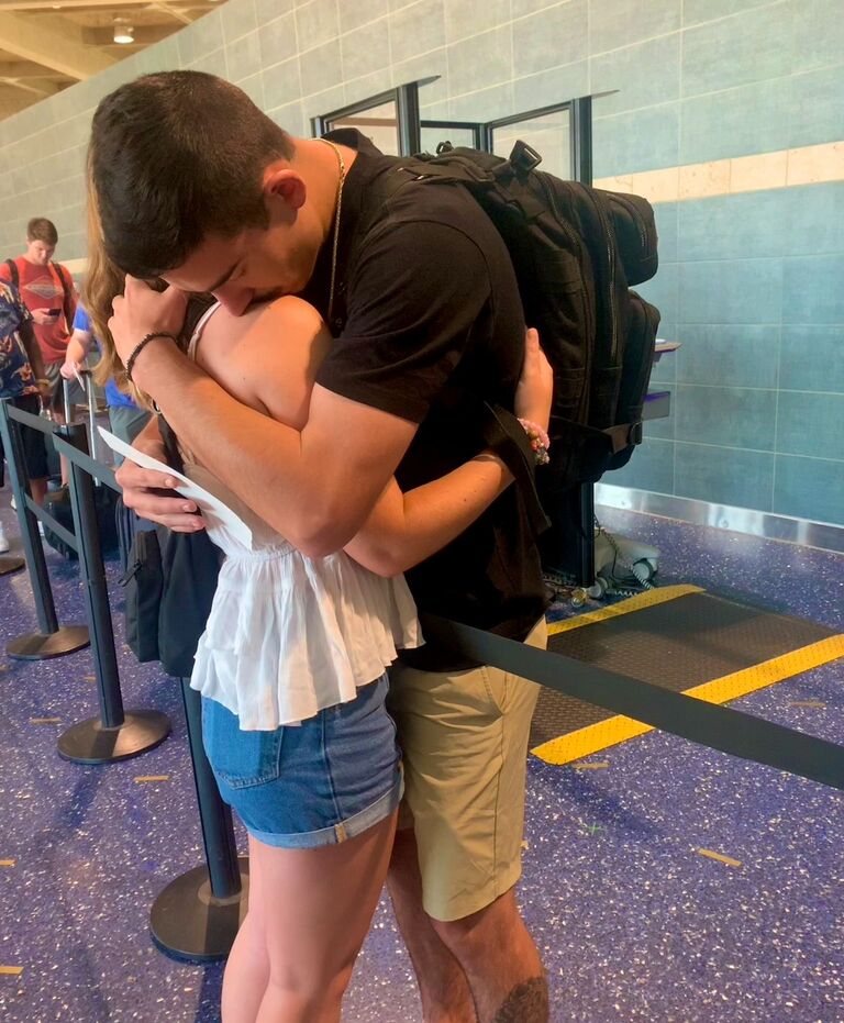 Less than two months after saying goodbye Derek flew to Kansas and asked Chloe to be his girlfriend, and so began the first of dozens of goodbyes and flights to visit each other. 

Derek fell in love with the midwest and soon Chloe would meet Derek's family in Florida and experience the tropical life. 