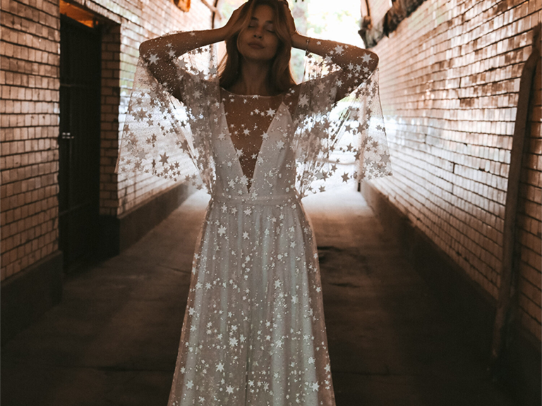 20 Starry Wedding Dresses for an Out-of-This-World Look