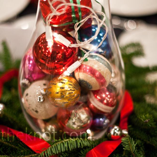 Christmas Ornament Centerpieces