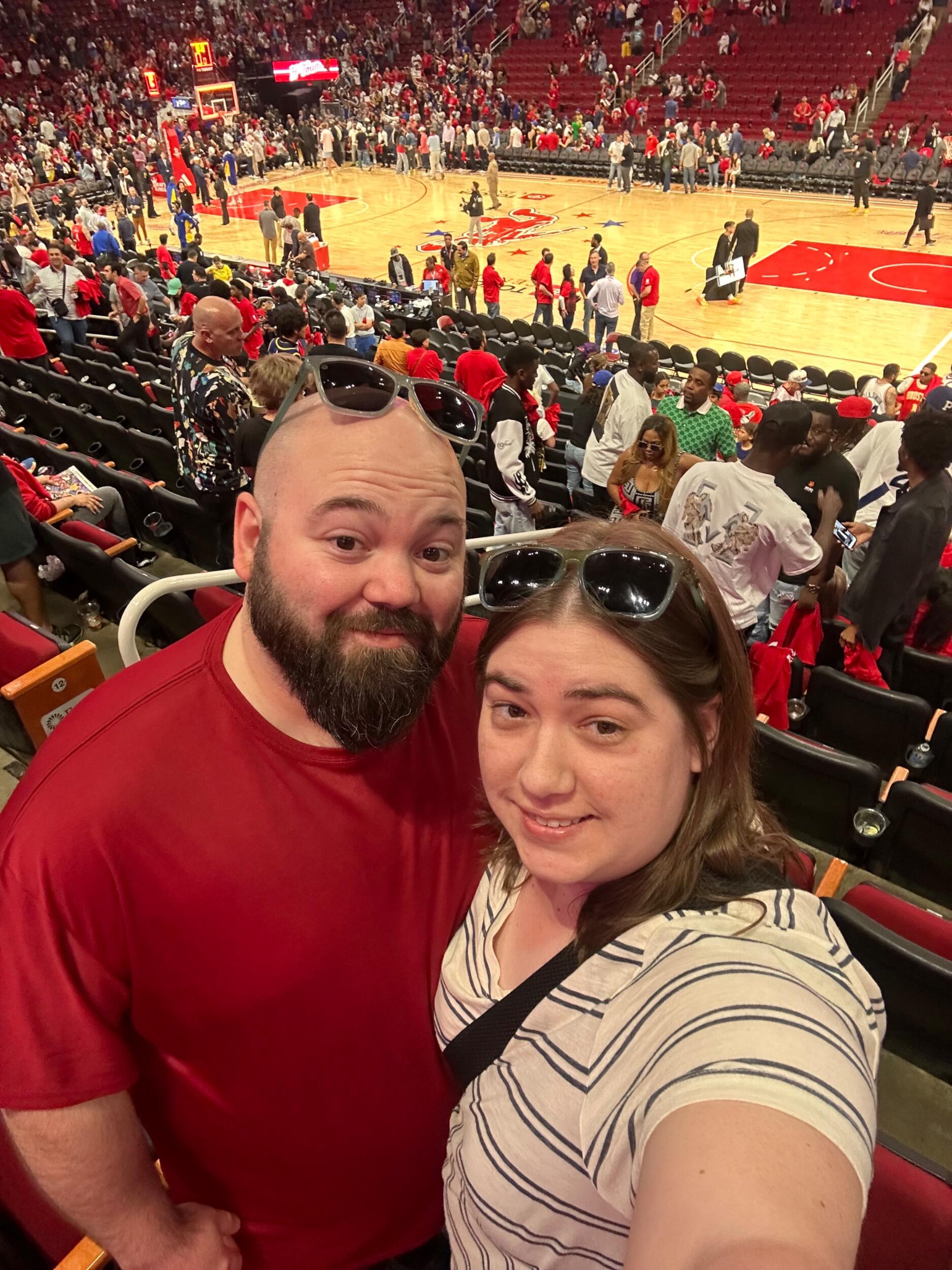 First NBA game Rockets vs Warriors in Houston
