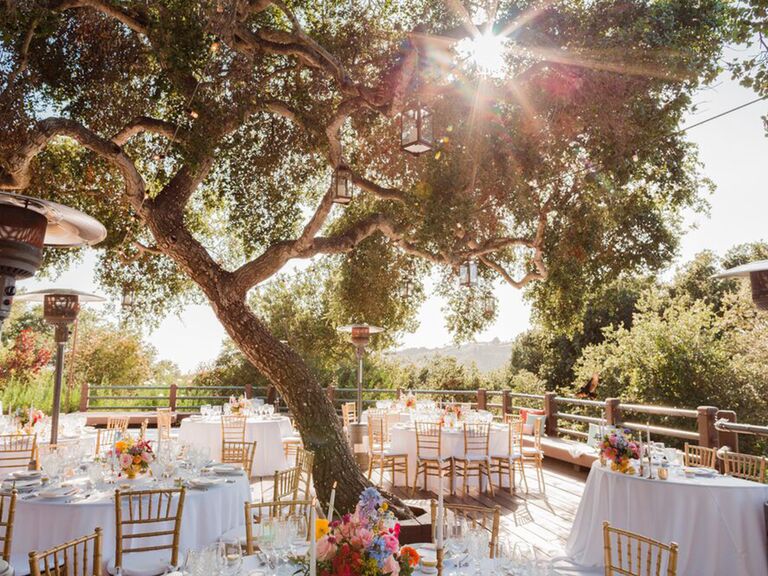 outdoor wedding reception