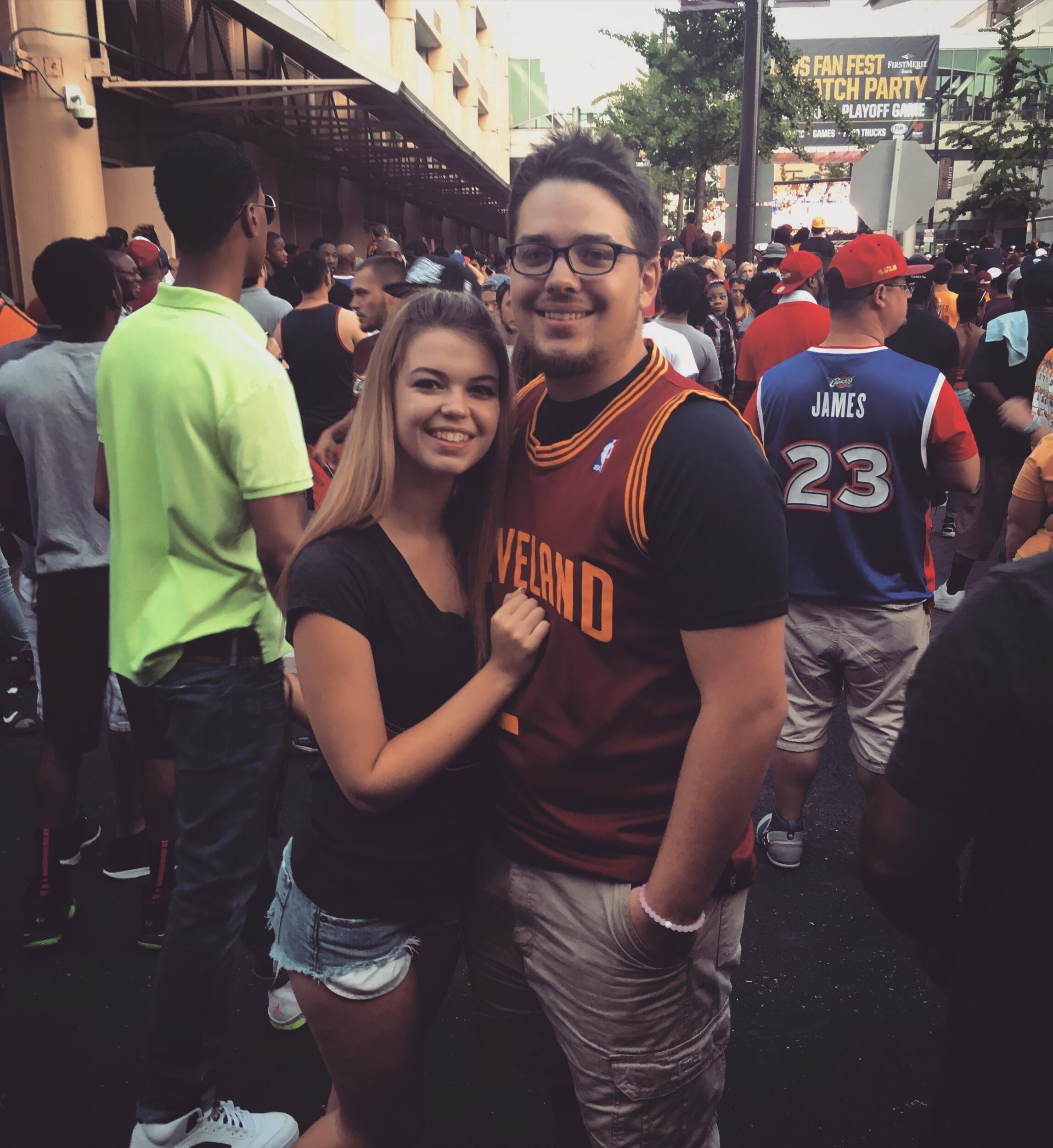 In 2016, we took our first trip to Cleveland together.  This was one (of many) nights spent watching the Cavs. To make this trip extra special, the Cavs won the NBA championship! 