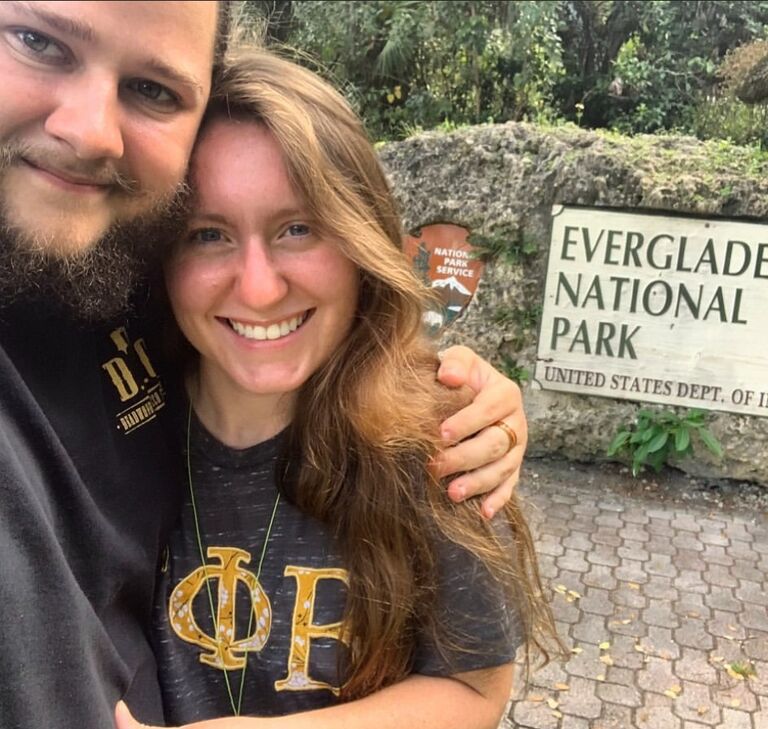 Us at the Everglades National Park in Florida in August 2020. 