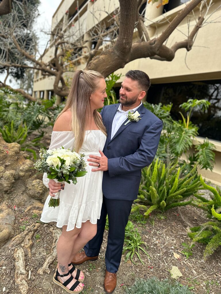 Our courthouse wedding! Alex was 19 weeks pregnant here. Our official wedding anniversary date 