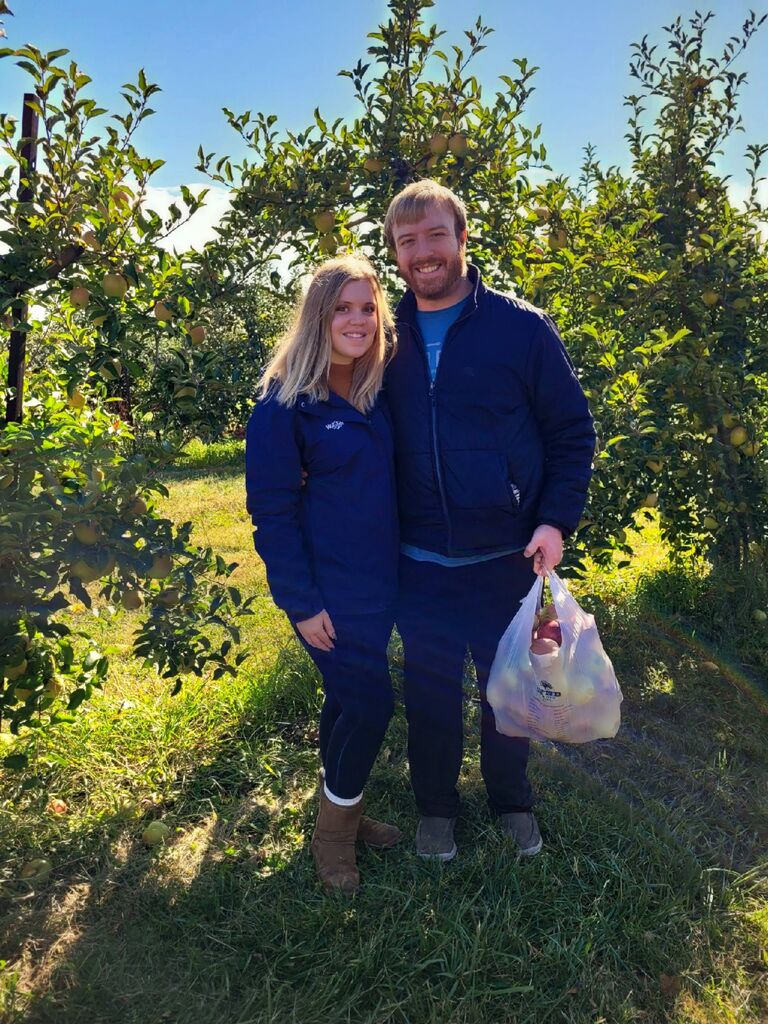 First time going apple picking together!