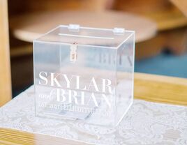 Wedding reception card box | Carleton Churchill Photography | blog.TheKnot.com