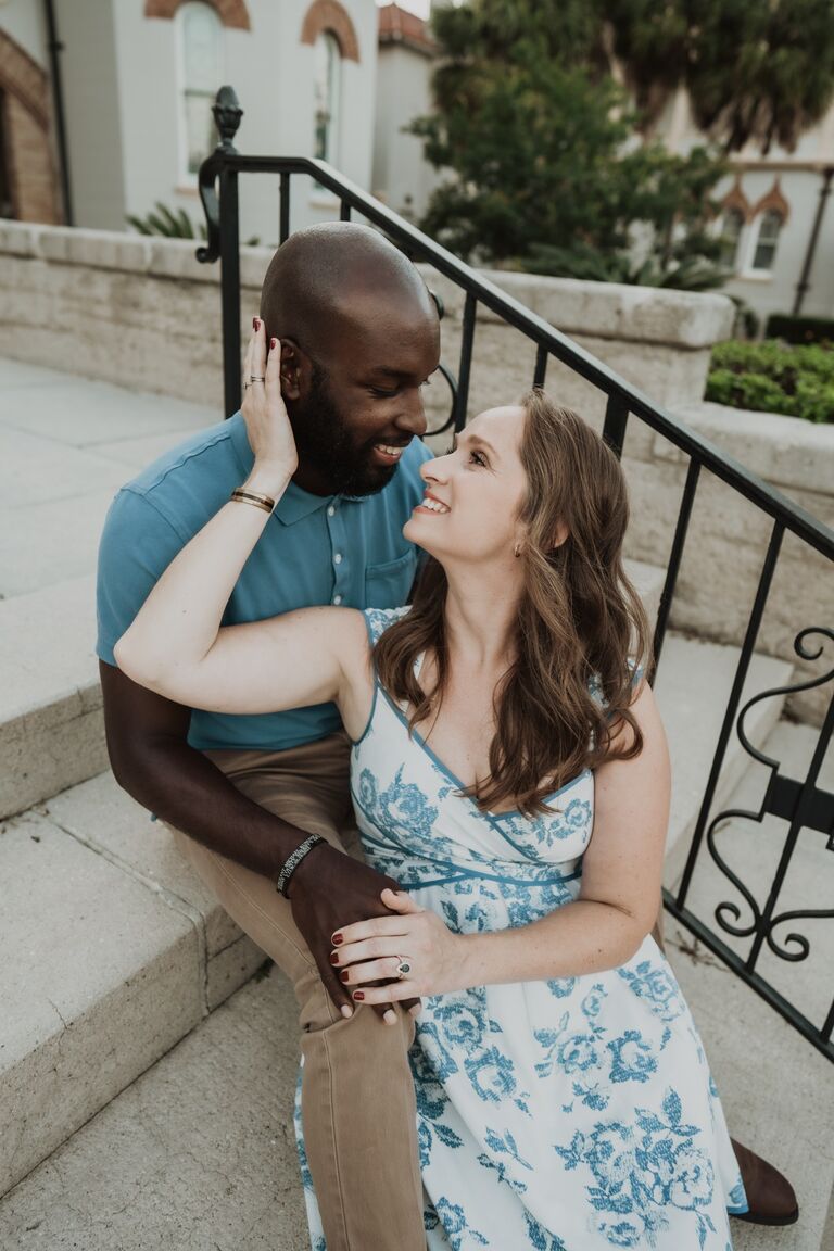 Prepping for our celebration with our engagement photo shoot