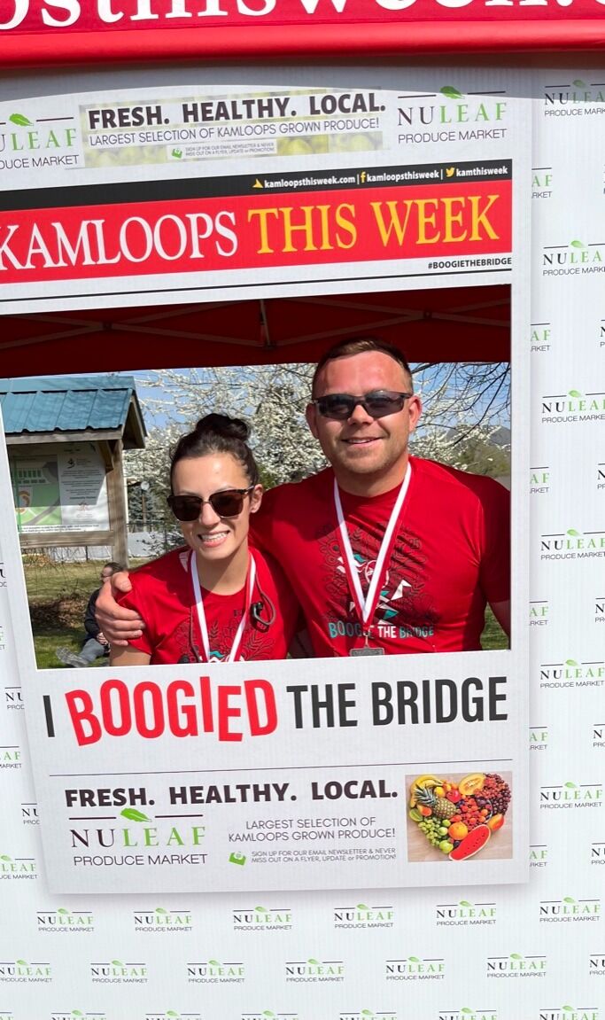 We ran our first 10k together at Boogie the Bridge, less than one week before our trip to Costa Rica began. Randy pretended to hurt his ankle so he could get out of house work before our big trip! 