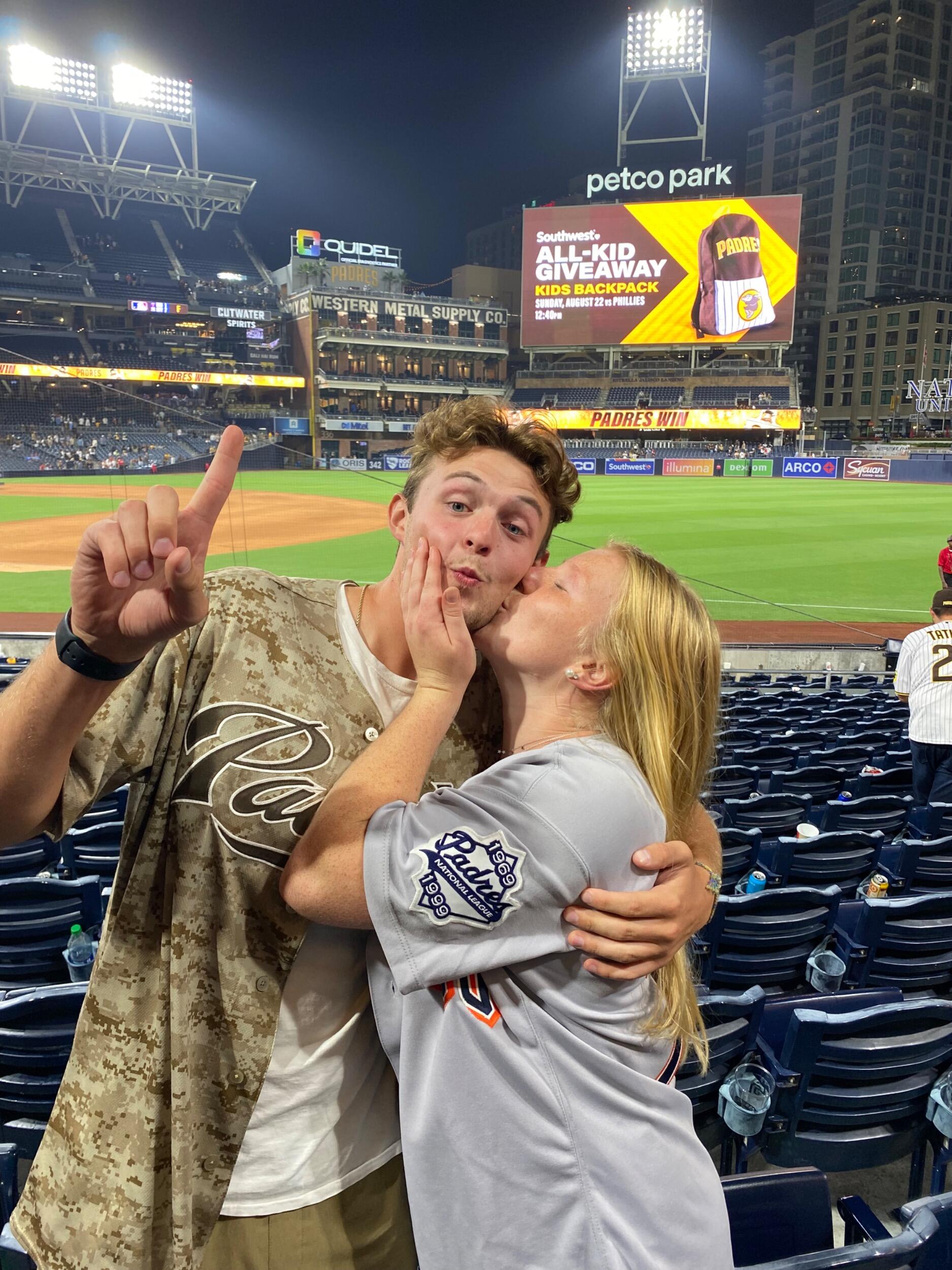 Teague visits Brooke’s childhood home of San Diego, CA. He got to see his first game at Petco Park & it was a walkoff HR! Go Padres!