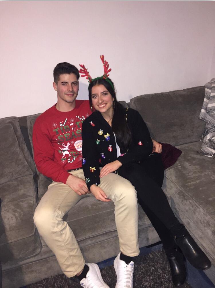 This was the night Nate asked Andrea to be his girlfriend! They went to a friend's house for an ugly Christmas sweater party afterwards and got to celebrate the upcoming holidays with their friends.