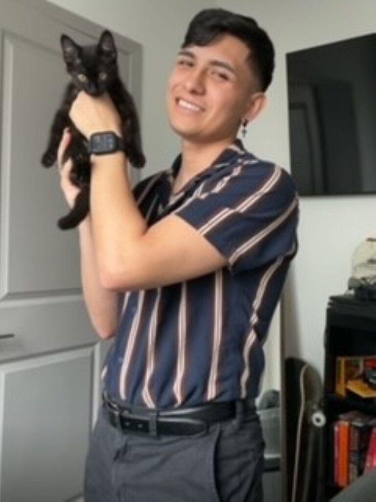 Our son came home.