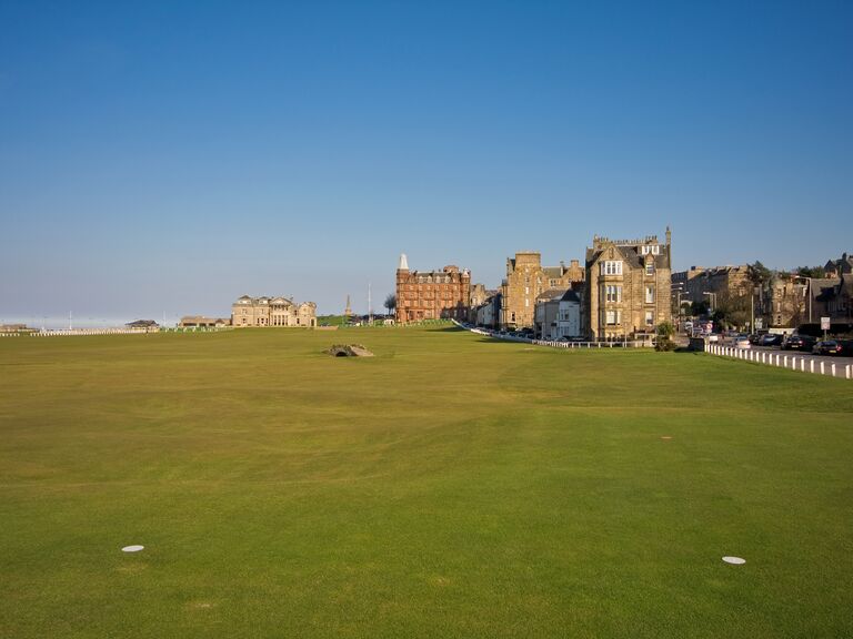 18th hole on at the golf club in St Andrews, Scotland