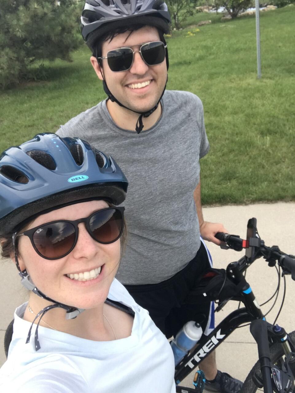 Kenzie became a North Dakotan! Our short summers are spent outside on hikes or bike rides.