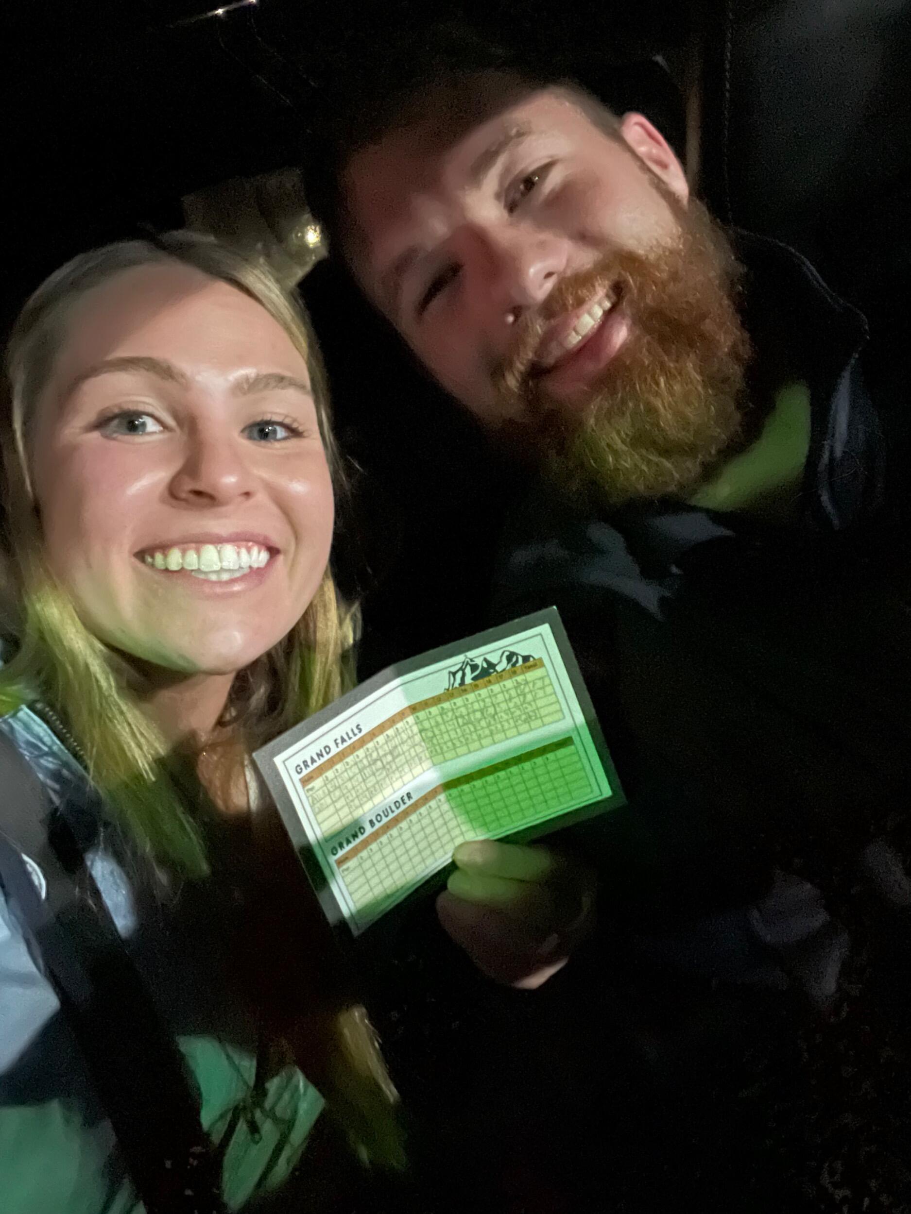 The first selfie we ever took! After a date to Birdies in Westfield! 