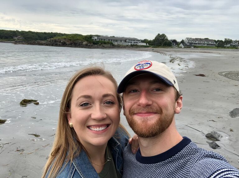 Enjoying a seaside walk in York, Maine