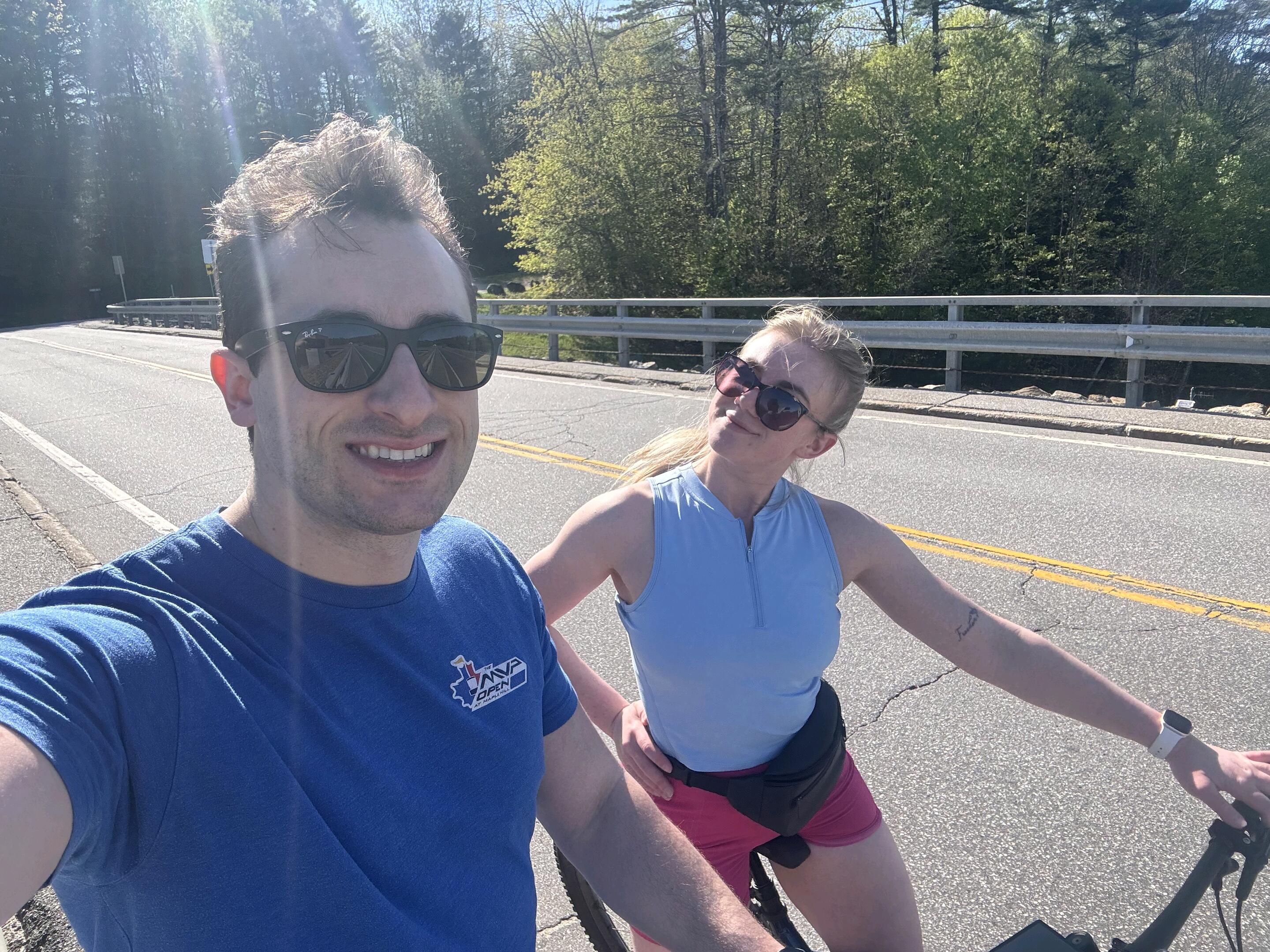 We both love biking and enjoying the sun!