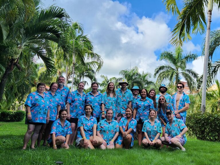 Somehow Amanda & Shayne convinced 17 other people to join them on a trip to Dominican. It was a pre-wedding celebration that included spending 8 hours a day lounging in the pool, doing water aerobics, enjoying large group dinners, and disco nights.