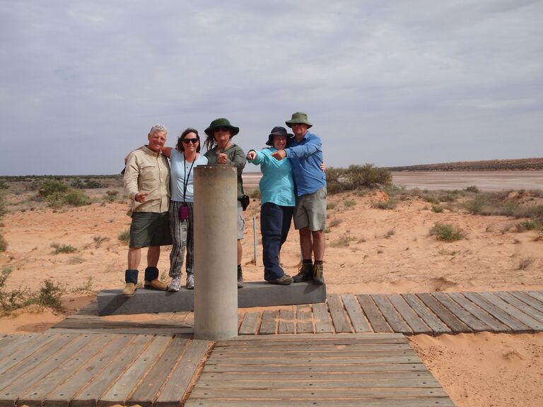 Poeppel's Corner where the Border paths meet - the cornerstone of three states 
 - Northern Territory, South Australia and Queensland