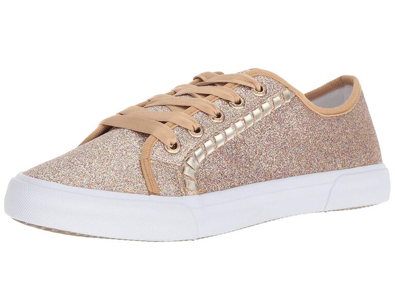 sparkly white tennis shoes