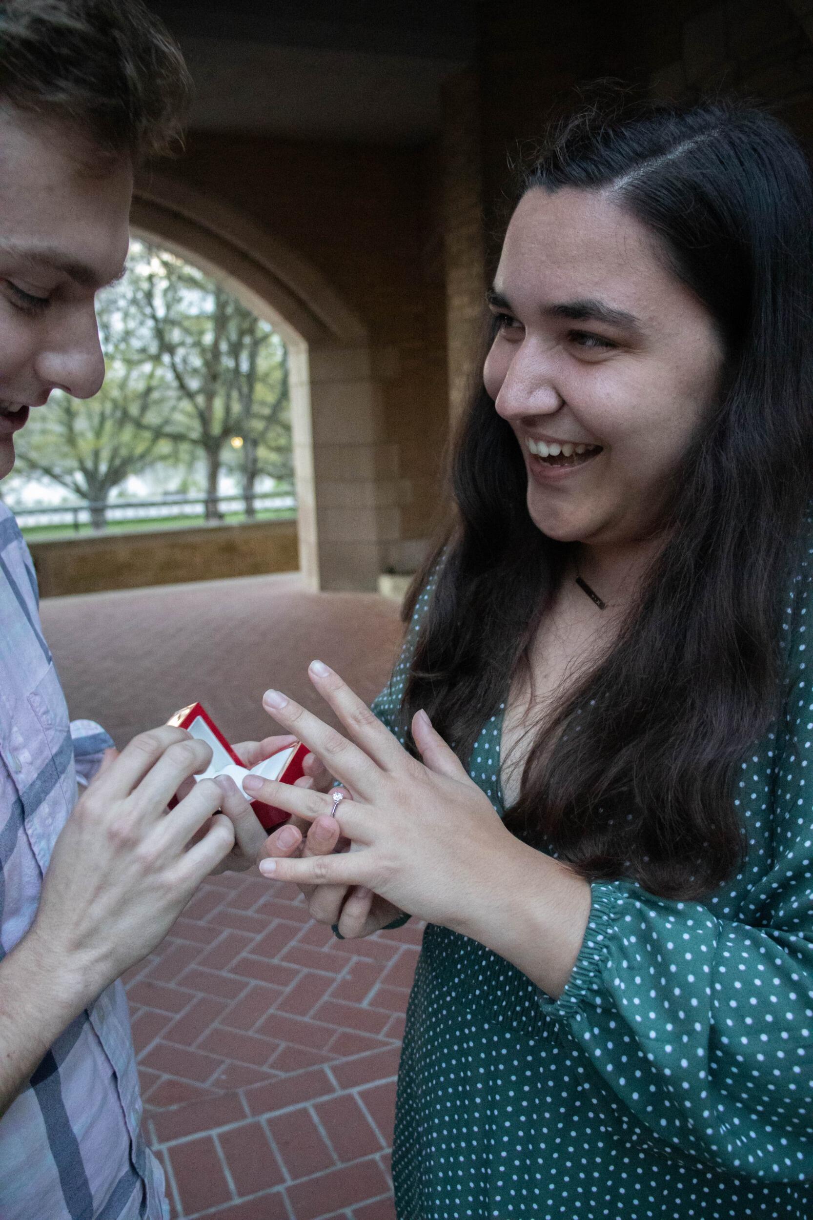 After 74.5 months of dating, Noah finally put a ring on it!