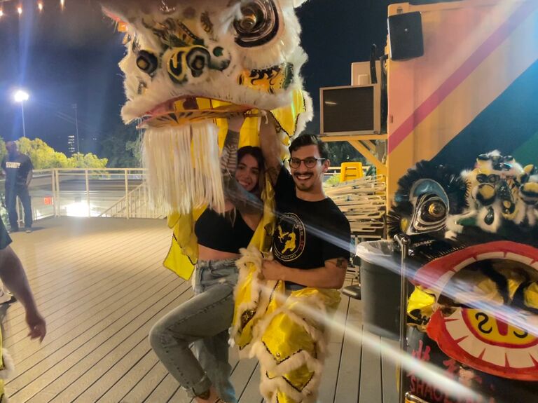 Supporting Noah’s lion dancing addiction!