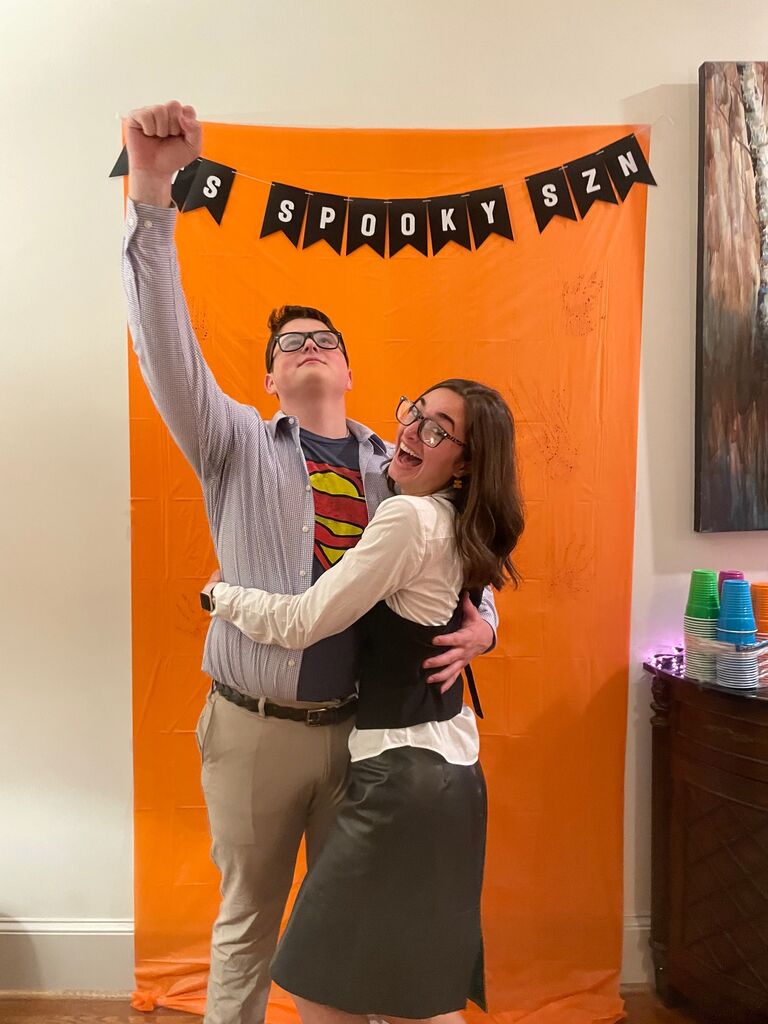 Happy Halloween! Can you guess who we dressed up as? (hint - the groom's first name)