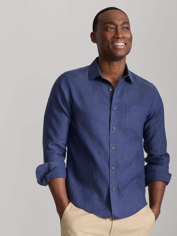 Wrinkle-resistant linen shirt