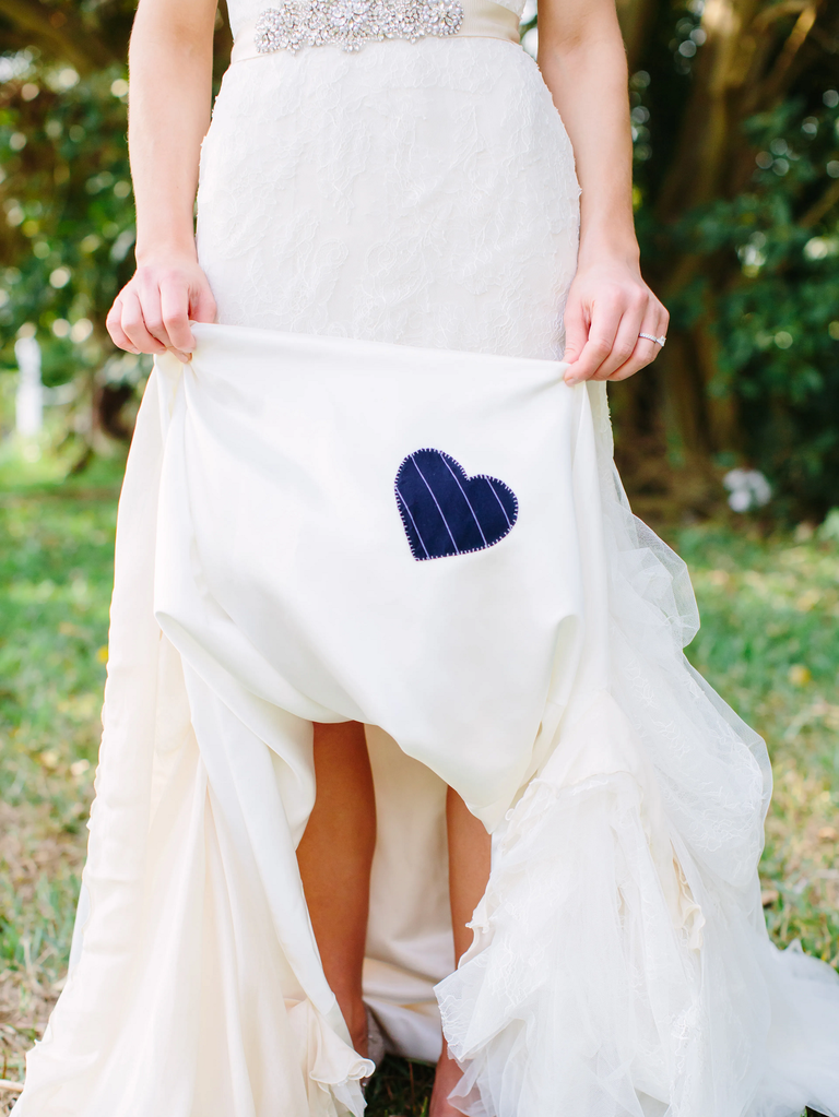 add a patch to your wedding attire