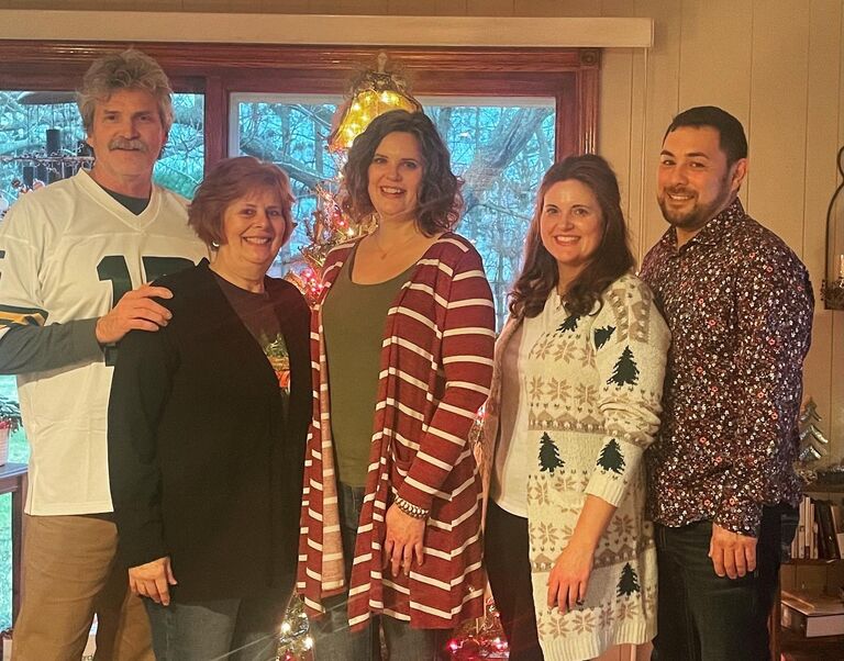 We celebrated Christmas with my family (and with his on Christmas Eve). 