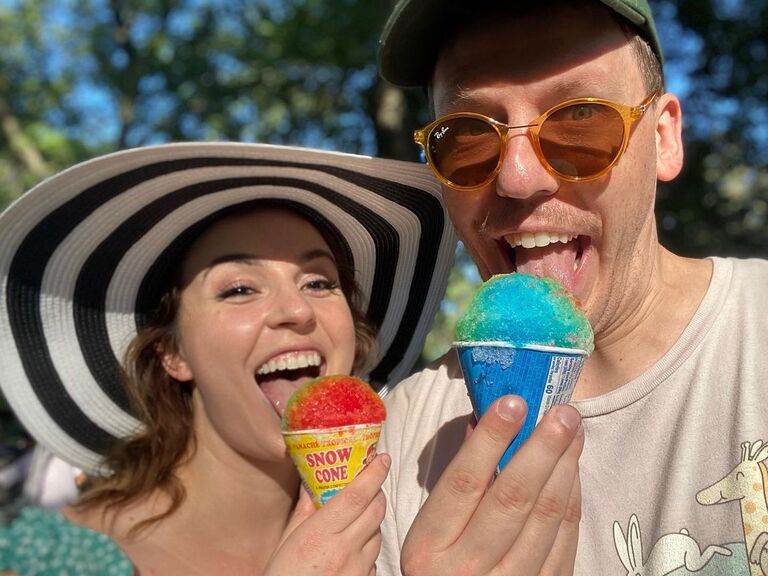 We love Snow Cones! A beautiful day in Central Park.