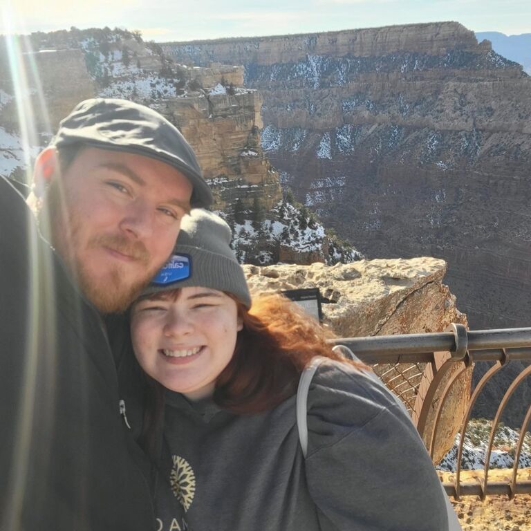 On our road trip from Oklahoma to California, Samantha and Chris stopped by The Grand Canyon