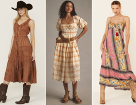 Three western wedding guest dresses