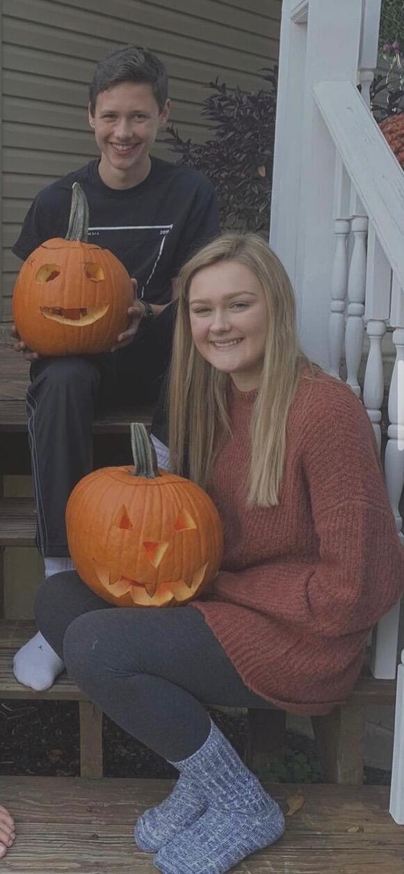 The day before we started dating. We carved pumpkins at the Berk’s