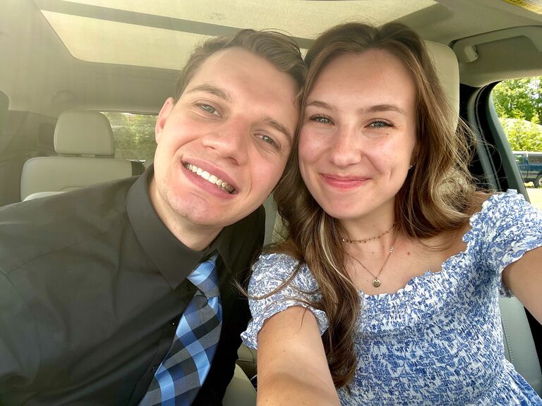 On the way to Jerad & Mahri's wedding! We love celebrating our friends. 
