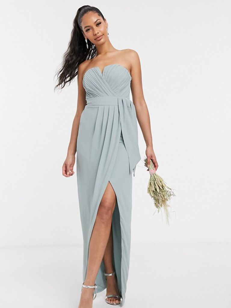 charcoal bridesmaid dresses under 100