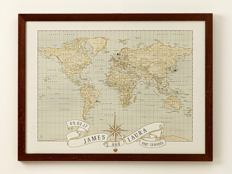 Custom pushpin map from Uncommon Goods