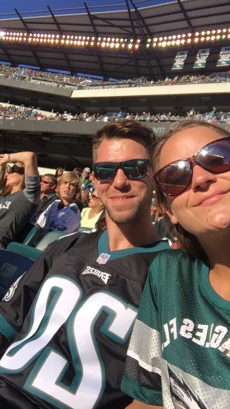 Our first Eagles game!
