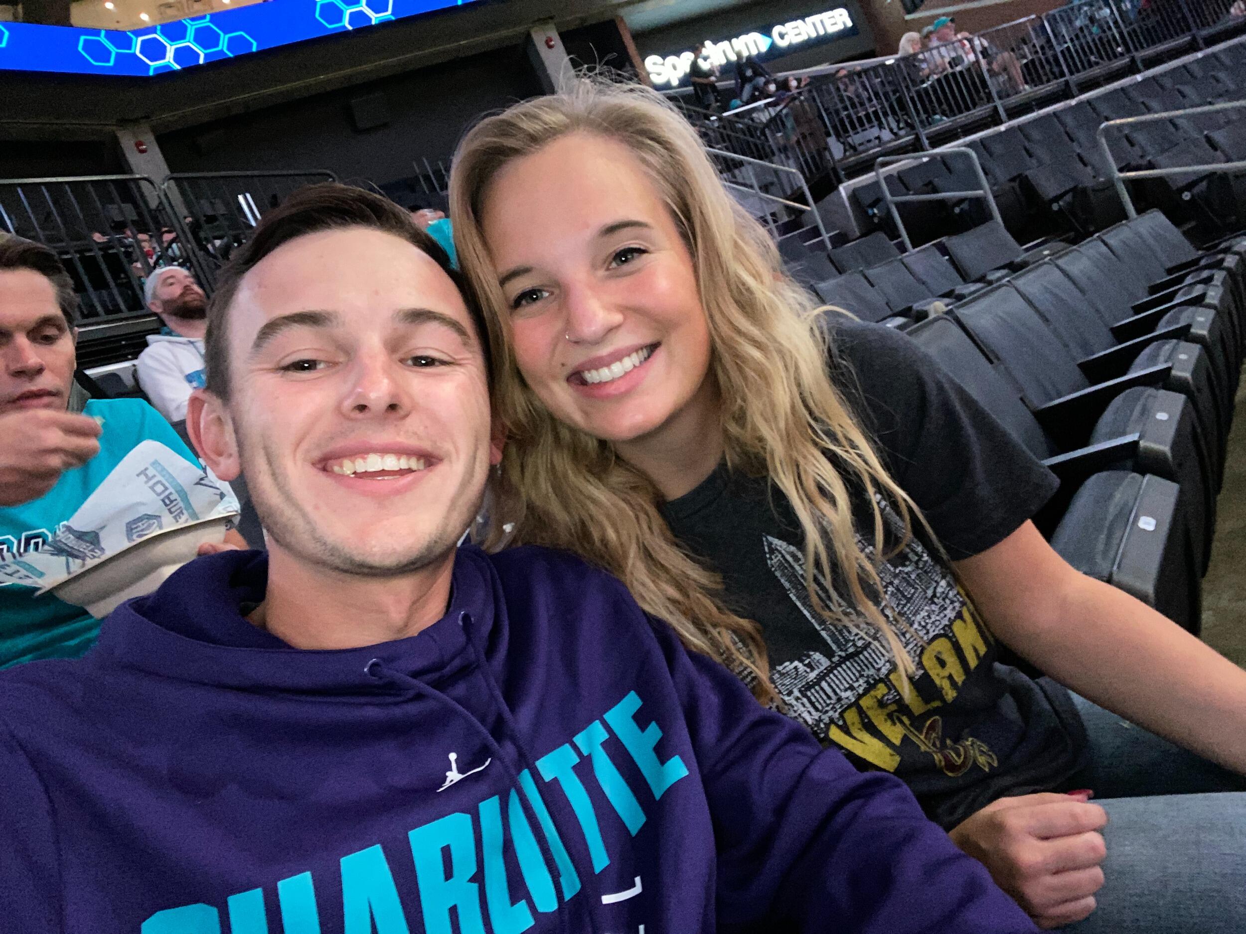 Our first picture together! My first NBA game, and Hilton's millionth 