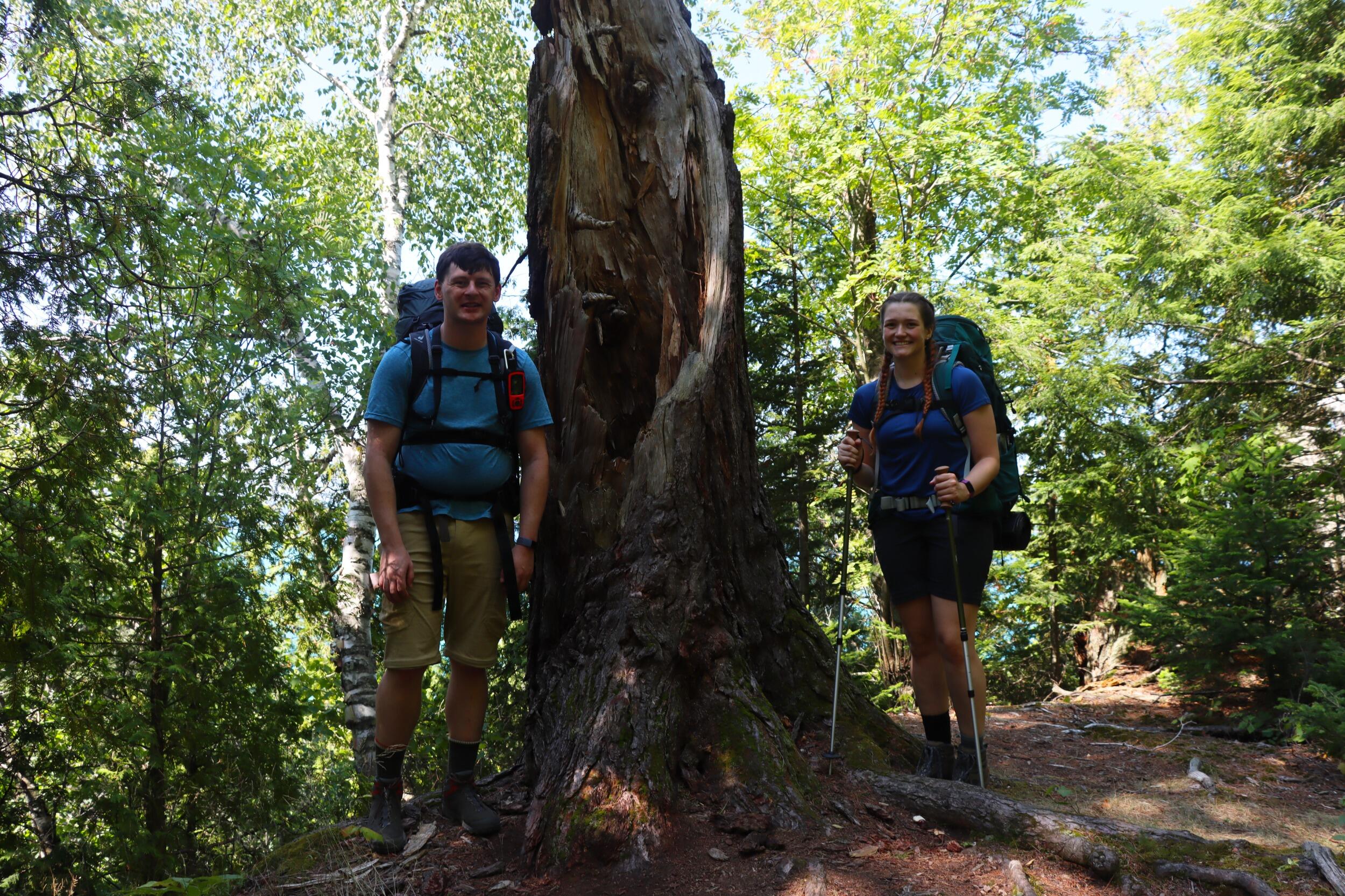 We ended our summer with a repeat of our first backpacking trip to Pictured Rocks (featuring the same tree stump three years later!)