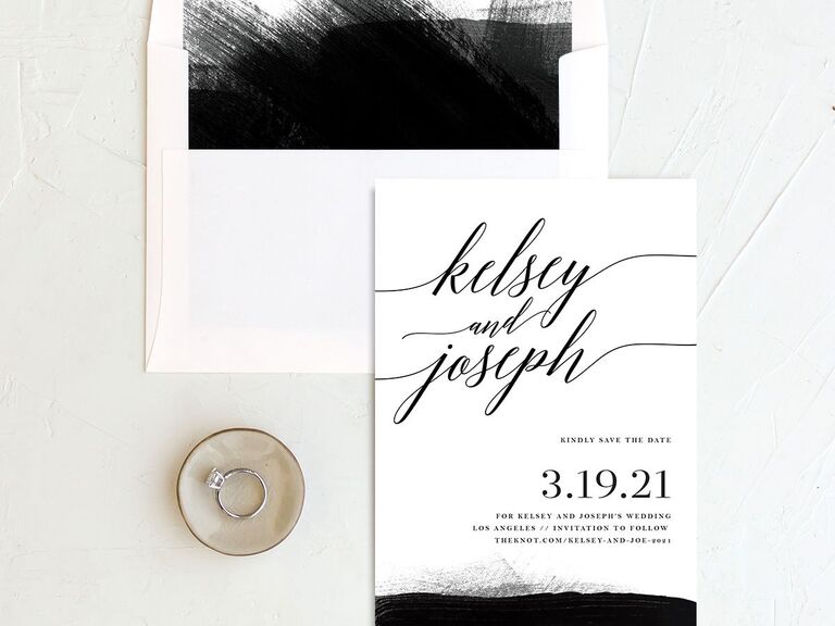 Gold Calligraphy Save the Date - Fine Day Press