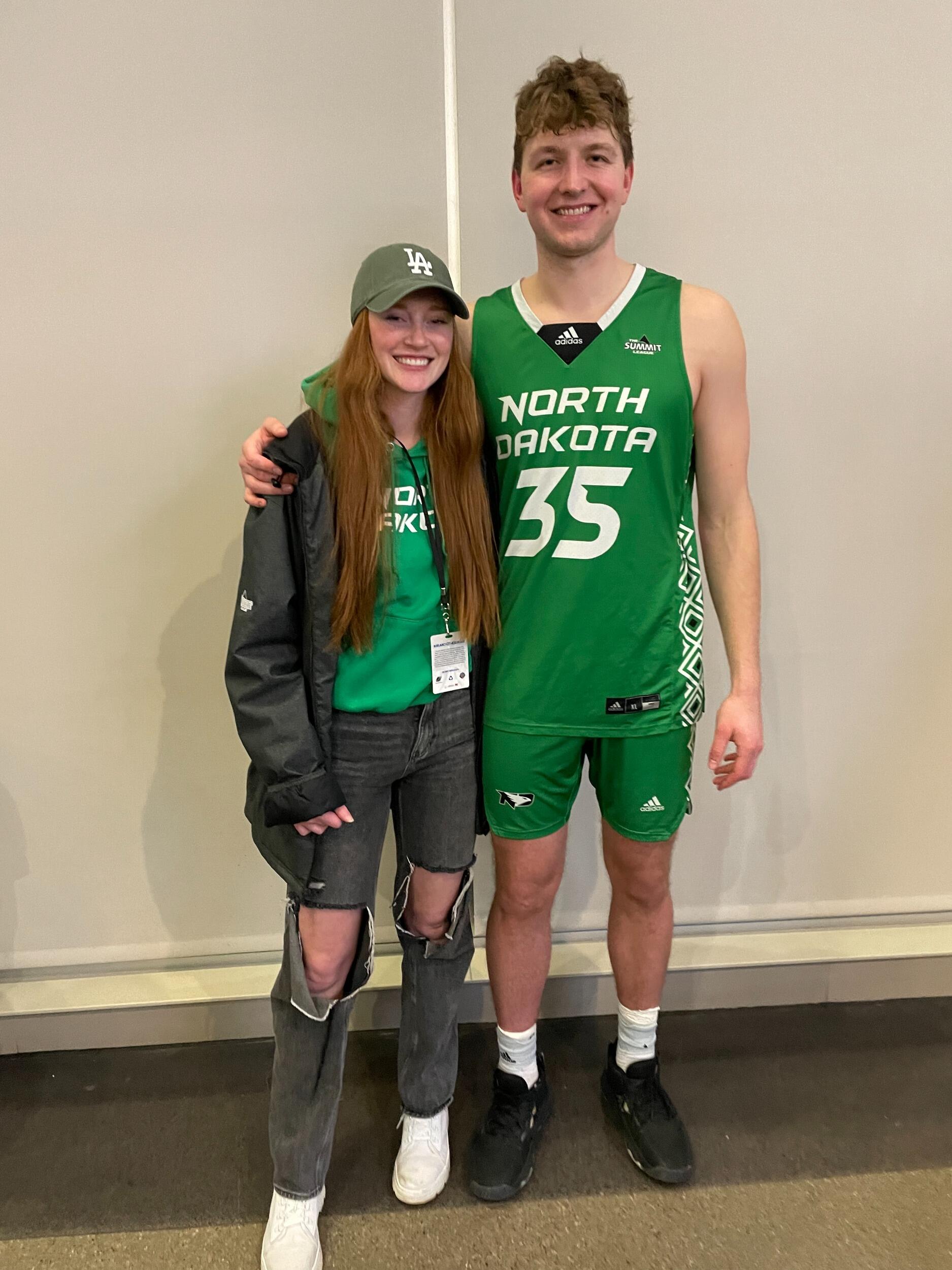 Sierra supported Mitchell in his last year of basketball at UND 