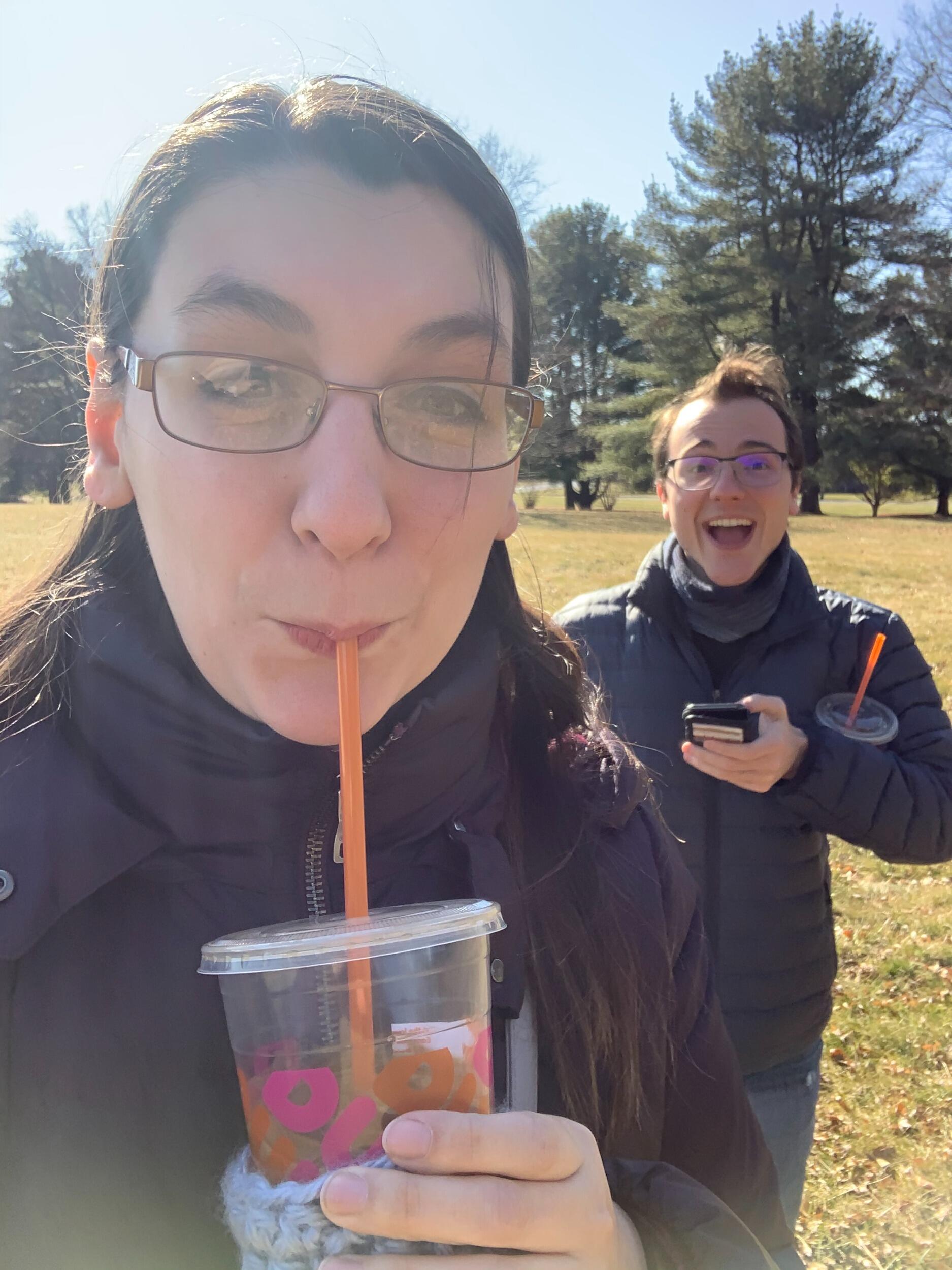 A picture from before the world shut down. We went to a nearby park for a fun date day.